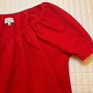 Madewell ♥️ Texture & Thread red blouse in L ♥️